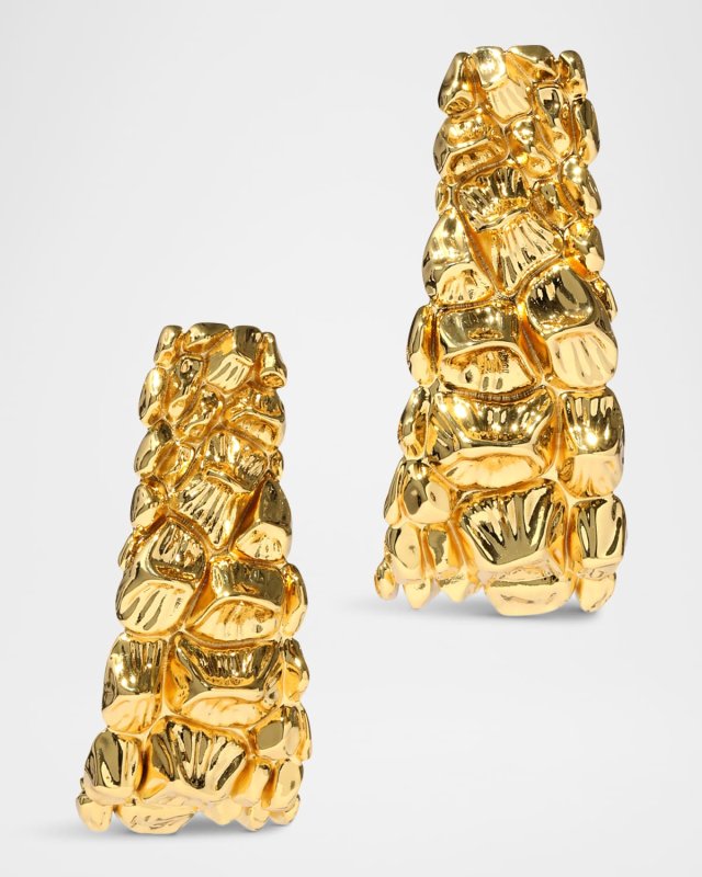 Brut Croco Hoop Earrings